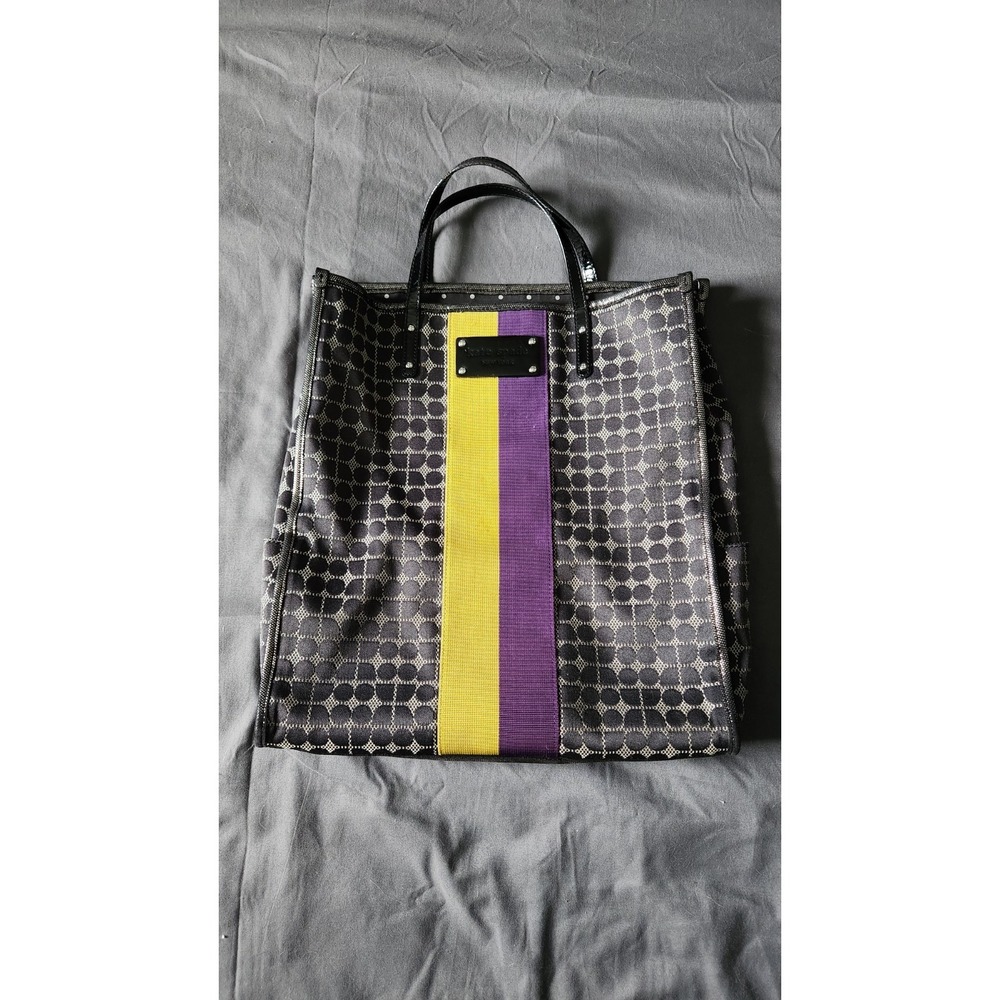 Kate Spade New York Classic Noel Tote Bag Yellow/Purple Stripe
